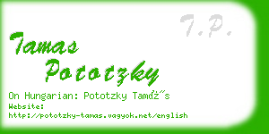 tamas pototzky business card